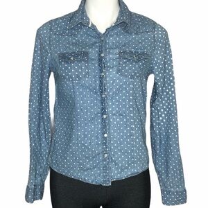 Charlotte Russe polka dot button up, Medium
